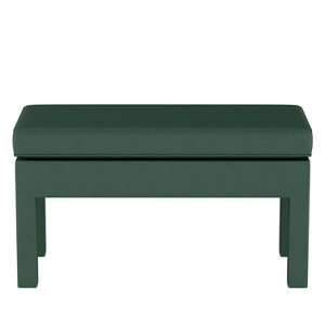 Upholstered Bench in Linen Conifer Green - Threshold
