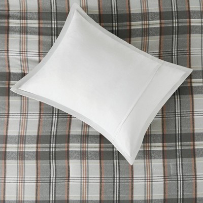 Tan and Gray Plaid Twin/Twin XL Microfiber Comforter Set