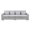 YOOCOZZ Modern Linen Sectional Sofa with Side Storage Pockets and 4 Pillows - 2 of 4