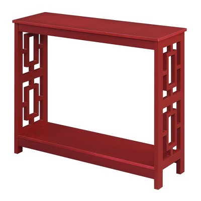 Town Square Console Table with Shelf Cranberry Red - Breighton Home