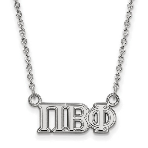 Black Bow Jewelry Sterling Silver Pi Beta Phi Greek Life Necklace 18 Inch - image 1 of 4