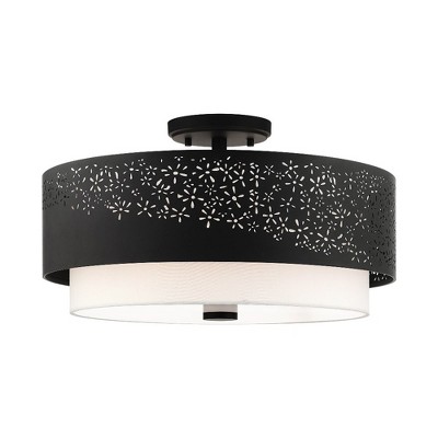 Livex Lighting Noria 4 - Light Semi-Flush Mount in  Black