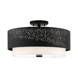 Livex Lighting Noria 4 - Light Semi-Flush Mount in  Black - 1 of 2