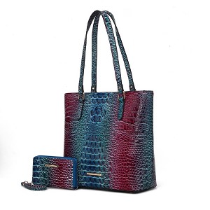 MKF Collection Piper Gradient Rainbow Women’s Tote Bag with Matching Wallet by Mia K - 1 of 4