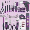 Itopfox 44PCS Cordless Screwdriver Tool Kit Set with Pink Tools for Home Repair, DIY Hand Tool Kit with Storage Case, Perfect Gift for Ladies - 2 of 4