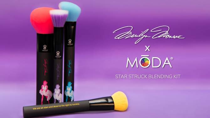Marilyn Monroe x MODA Brush Star Struck Blending 4pc Makeup Brush Set., 2 of 13, play video