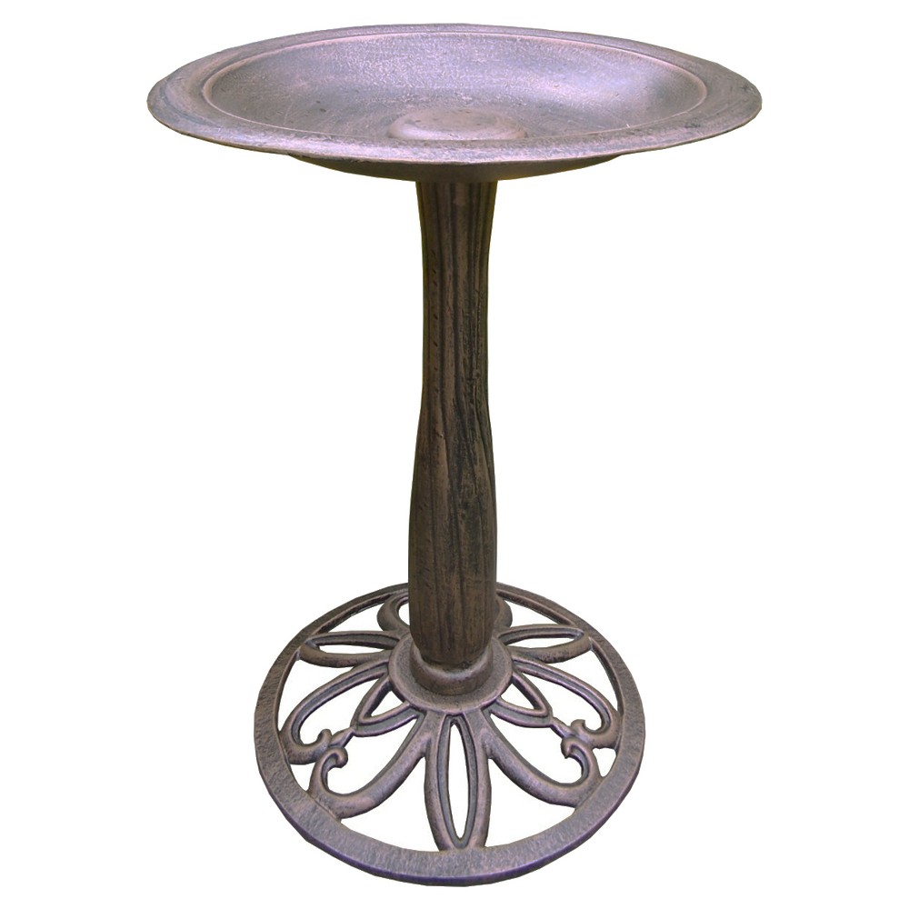 34" Aluminum Upland Birdbath Bronze - Oakland Living