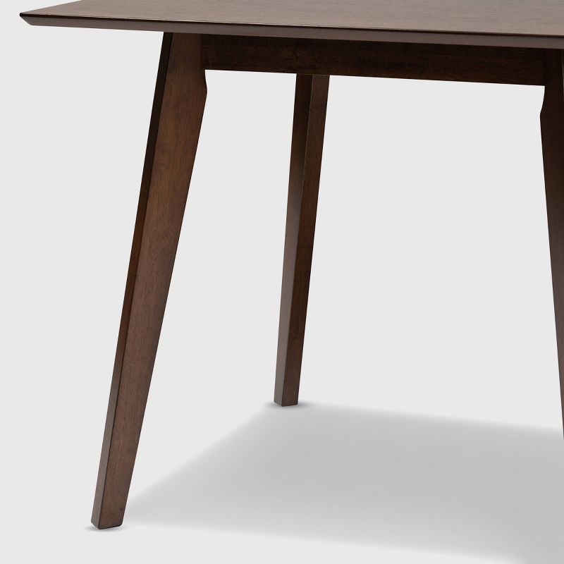 Pernille Square Wood Dining Table Walnut - Baxton Studio, 5 of 8