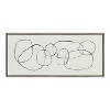 Kate and Laurel Sylvie Dancing Circles Framed Canvas by Teju Reval of SnazzyHues, 18x40, Gray - 2 of 4