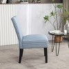 Roundhill Furniture Boten Stripe Upholstered Slipper Accent Chair, Blue - 4 of 4