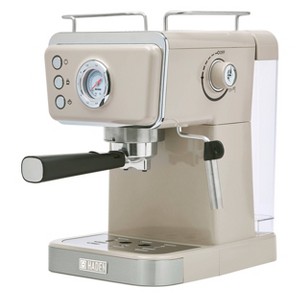 Haden Barista Brew Stainless Steel Espresso Maker 20-Bar Pressure System with Milk Frother Brown/Chrome: 1.5L Electric Coffee Machine, 1350W - 1 of 4