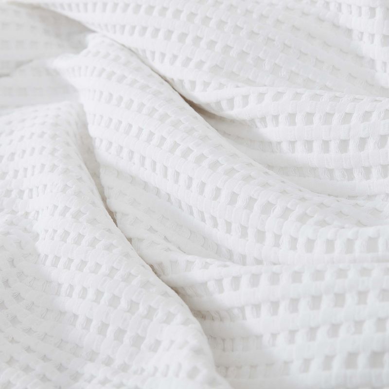 Kenneth Cole New York Textured Duvet Cover & Sham Sets (Solid Waffle-White)-Full/Queen, 4 of 10