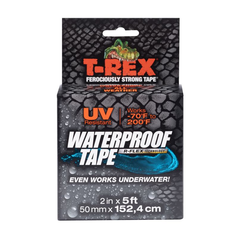T-Rex 2 in. W X 5 ft. L Black Waterproof Repair Tape, 1 of 2