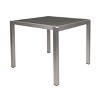 CAVINAS 35" Square Outdoor Patio Table,Aluminum Weather-Resistant End Table, Wicker Patio Side Table for Porch,Deck,Garden,Grey - 2 of 4