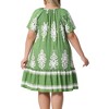 Agnes Orinda Women's Plus Size Square Neck Short Sleeve Flowy A Line Midi Summer Boho Dresses - 4 of 4