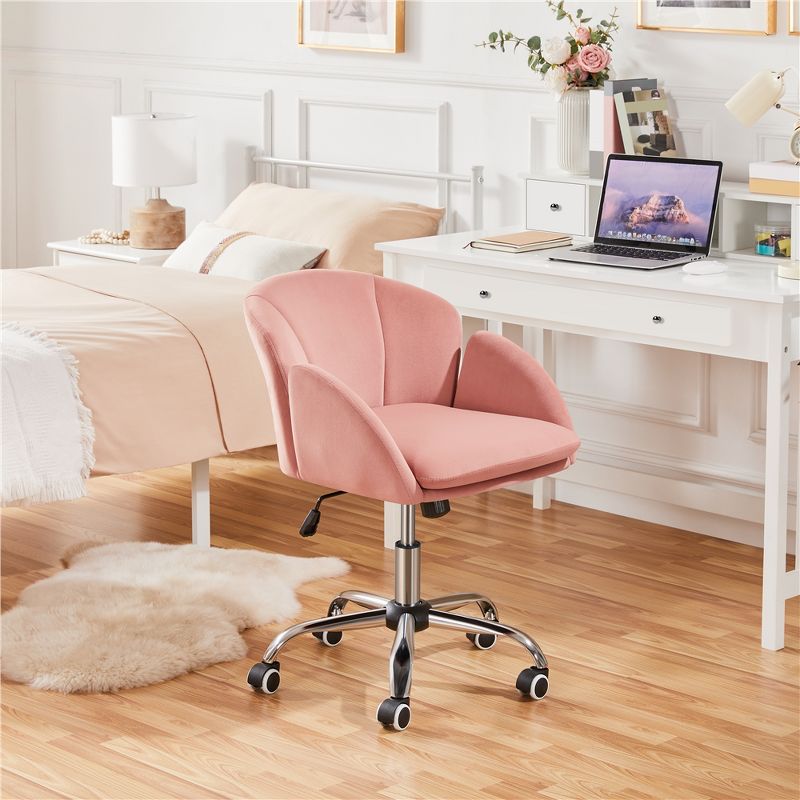 Yaheetech Modern Swivel Rolling Desk Chair with Armrests for Home Office, 2 of 9
