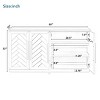 Sideboard With 4 Doors, Large Buffet Cabinet With Adjustable Shelves, 60 Inch Long Sideboard Buffet Cabinet-Cuddlewood - 4 of 4