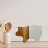 Slickblue Pig-Shaped Cutting Board – White/Black Marble & Acacia Wood, Functional and Decorative Kitchen Piece - 4 of 4