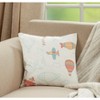 Saro Lifestyle Airplanes and Balloons Pillow - Poly Filled, 16" Square, Multi - 4 of 4