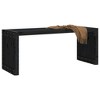 vidaXL Garden Bench Black Solid pine wood Large Extendable - 4 of 4