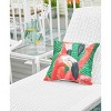 C&F Home 18" x 18" Pink Flamingos Coastal Tropical Indoor/Outdoor Throw Pillow - 2 of 4