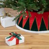 Northlight 25" Red and Green Drum with White Trim Christmas Tree Collar - 2 of 4