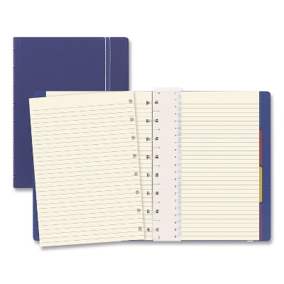 Filofax Notebook - Bright Blue Cover - 8.25" x 5.81" - 112 Sheets