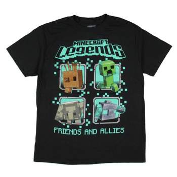 Minecraft Legends Big Boys' Friends And Allies Graphic Print T-Shirt