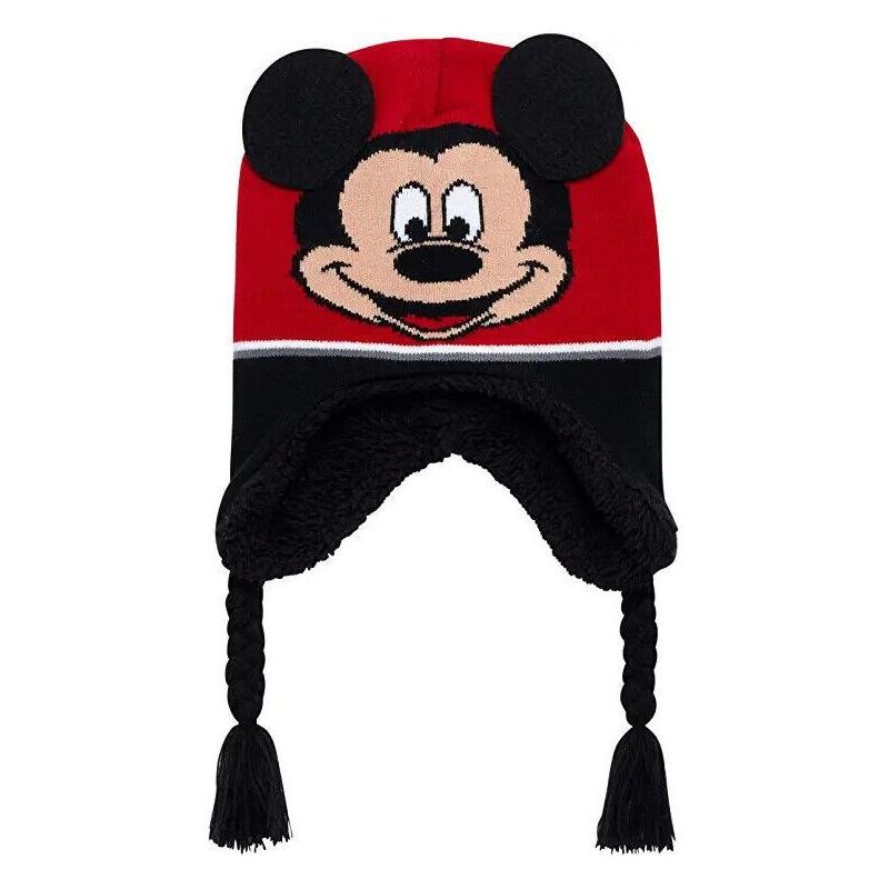 Disney Mickey Mouse 3 Piece Beanie, Ski Gloves/Mittens & Scarf Set, Boys Age 2-7, 2 of 5