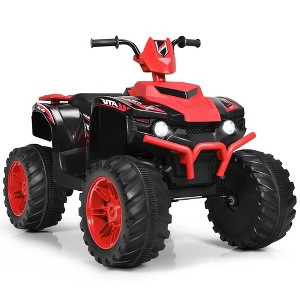 Costway 12V Kids 4-Wheeler ATV Quad Ride On Car w/ LED Lights Music  USB - 1 of 4