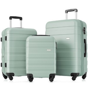 Whisen 3-Piece Luggage Sets, ABS Hardside Lightweight Suitcases with 3 Different Sizes and TSA Lock and Spinner Wheels - 1 of 4