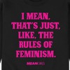 Men's - Mean Girls - Rules Of Feminism Graphic Fleece Sweatshirt - 2 of 4