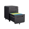 3 Drawer Mobile File Cabinet With Lock, Metal Under Desk Rolling Filing Cabinets, Fully Assembled 5-wheel Office Cabinet For Home Office Letter/A4 - 3 of 4
