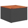 vidaXL 7 Piece Garden Sofa Set with Cushions Black and Blue Poly Rattan - 3 of 4