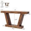 Console Sofa Table, 2-Tier Farmhouse Narrow Behind Couch Sofa, Extra-Long Accent Entryway Table for Hallway - 3 of 4