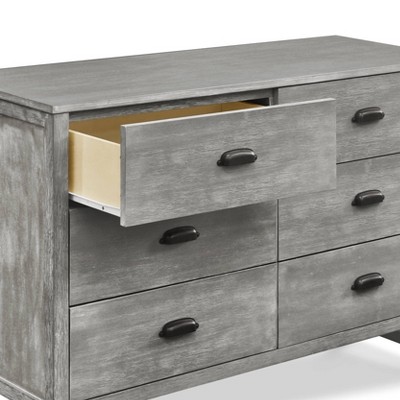 Cottage Grey Farmhouse 6-Drawer Double Dresser for Nursery