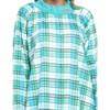 Casual Nights Women's Plaid Long Sleeve Zip Up Long Nightgown - 4 of 4