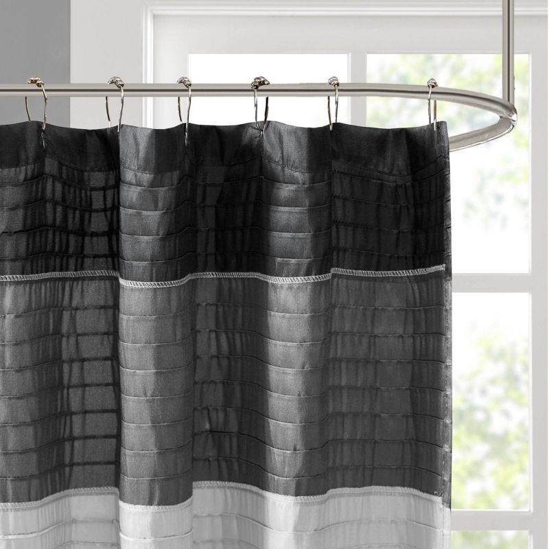 Salem Solid Pieced Polyester Shower Curtain, 4 of 7