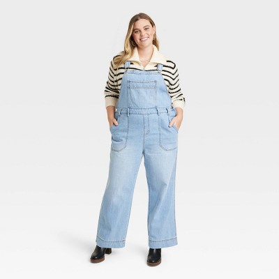 Oversized Wide Leg Denim Dungarees – JAC