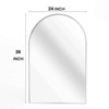 FONTOI 32" Arched Bathroom Vanity Mirrors for Wall, Dressing Mirror for Bathroom Living Room Bedroom, Silver, 24"*1.1"*36" - 3 of 4