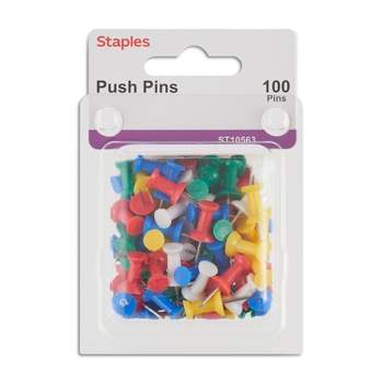 Officemate International Corp. 92902 Giant Pushpins, 1-1/2-Inch ,12/PK,  Clear Tub, Assorted