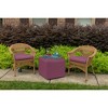 Casual Cushion Solid Sunbrella Fabric 1-Piece Indoor/Outdoor Wicker Seat Pad, 18"W x 18"L - 2 of 4