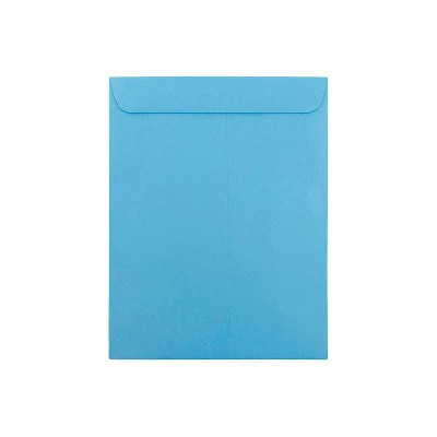 JAM Paper 10 x 13 Open End Catalog Colored Envelopes Blue Recycled 100/Pack (87725)