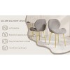 CAVINAS 19.8" Modern Minimalist Dining Chairs,Set of 2,Teddy Velvet Accent Chairs for Dining Room,Dining Furniture Chair,Vanity Chairs - 4 of 4
