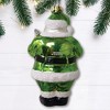 Chill Santa Glass Christmas Ornament, Merry Cheermas Funny Decoration| OrnamentallyYou - 3 of 4