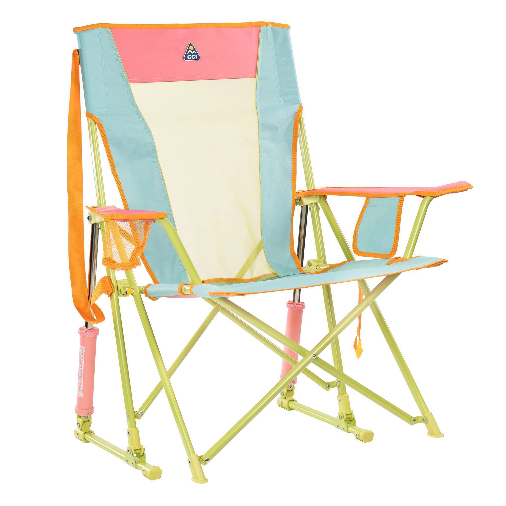 GCI Outdoor Comfort Pro Rocker Foldable Rocking Camp Chair with Mesh Backrest