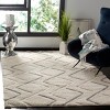Olympia Shag OSG322 Power Loomed Area Rug Cream / Grey 5'-1" X 7'-6" - Safavieh. - 2 of 3
