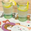 Wrapables Silicone Cute Animal Coasters for Glasses, Cups, and Drinks (Set of 6), Cute Cat - 3 of 4