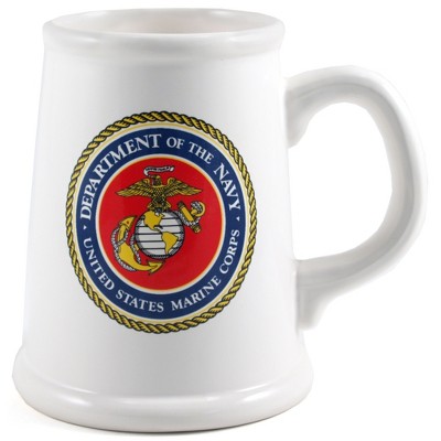 Marine Corps Ceramic Tankard Beer Mug, 22 Ounce