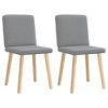 vidaXL Dining Chair Set of 2 Light Grey - 2 of 4